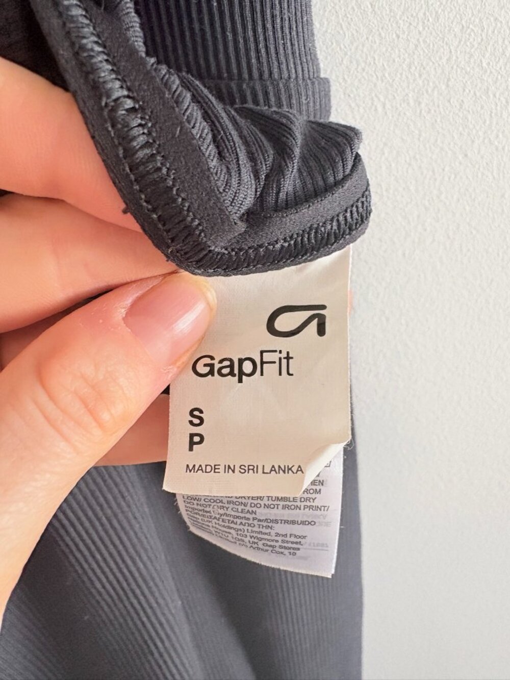 Gap GapFit Ribbed Stretch Jumpsuit Cropped Wide Leg Black Size Small - Picture 6 of 7